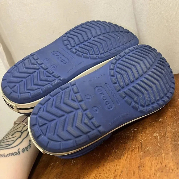 Crocs Crocband II Sandals Sz 9 Womens Sz 7 Men Slip On Clogs Blue Walking Water - Picture 4 of 11